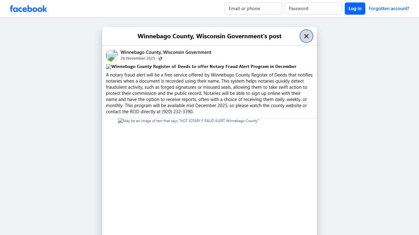 📣𝗪𝗶𝗻𝗻𝗲𝗯𝗮𝗴𝗼 𝗖𝗼𝘂𝗻𝘁𝘆... - Winnebago County, Wisconsin Government Facebook